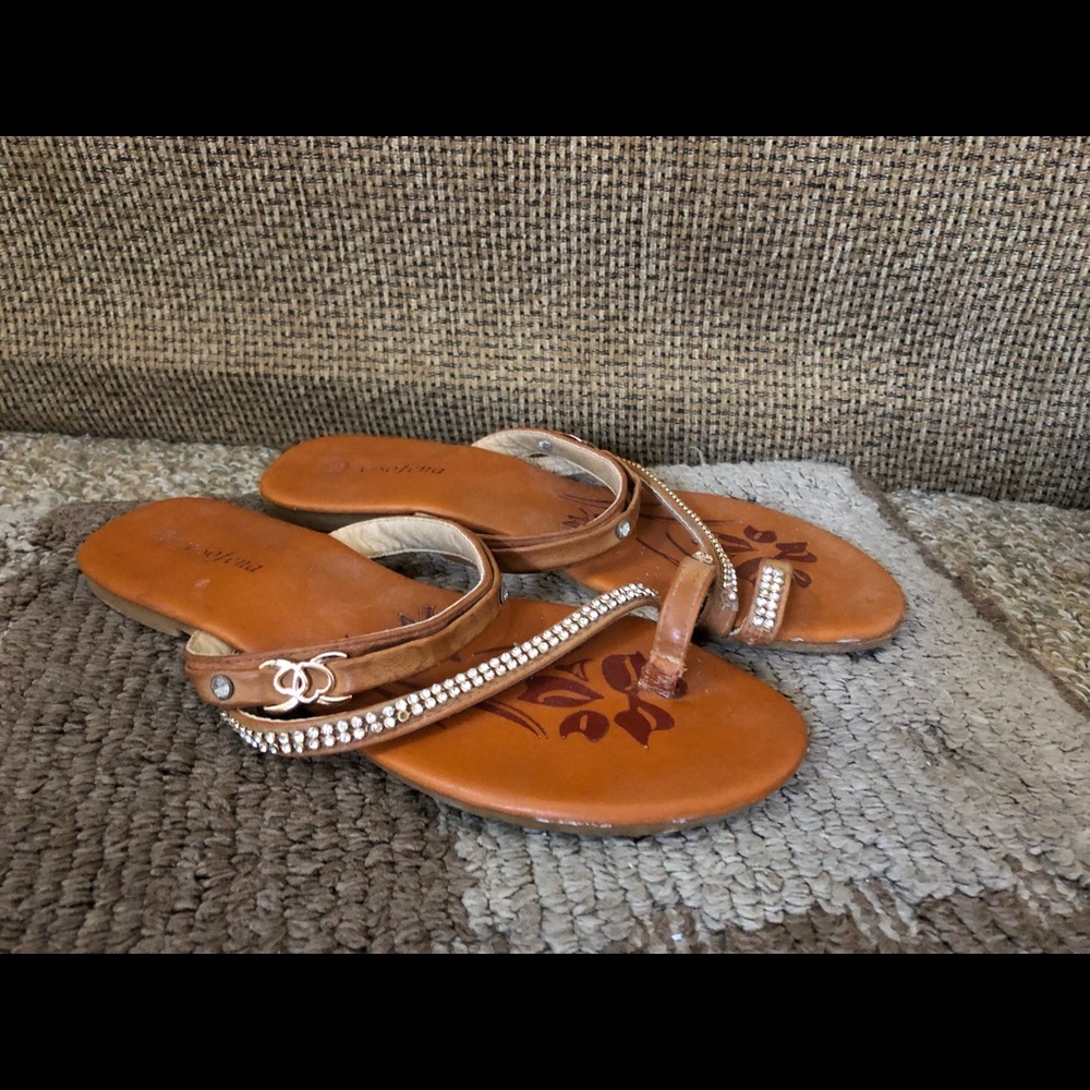 Grecian bling sandals by Y-sofena